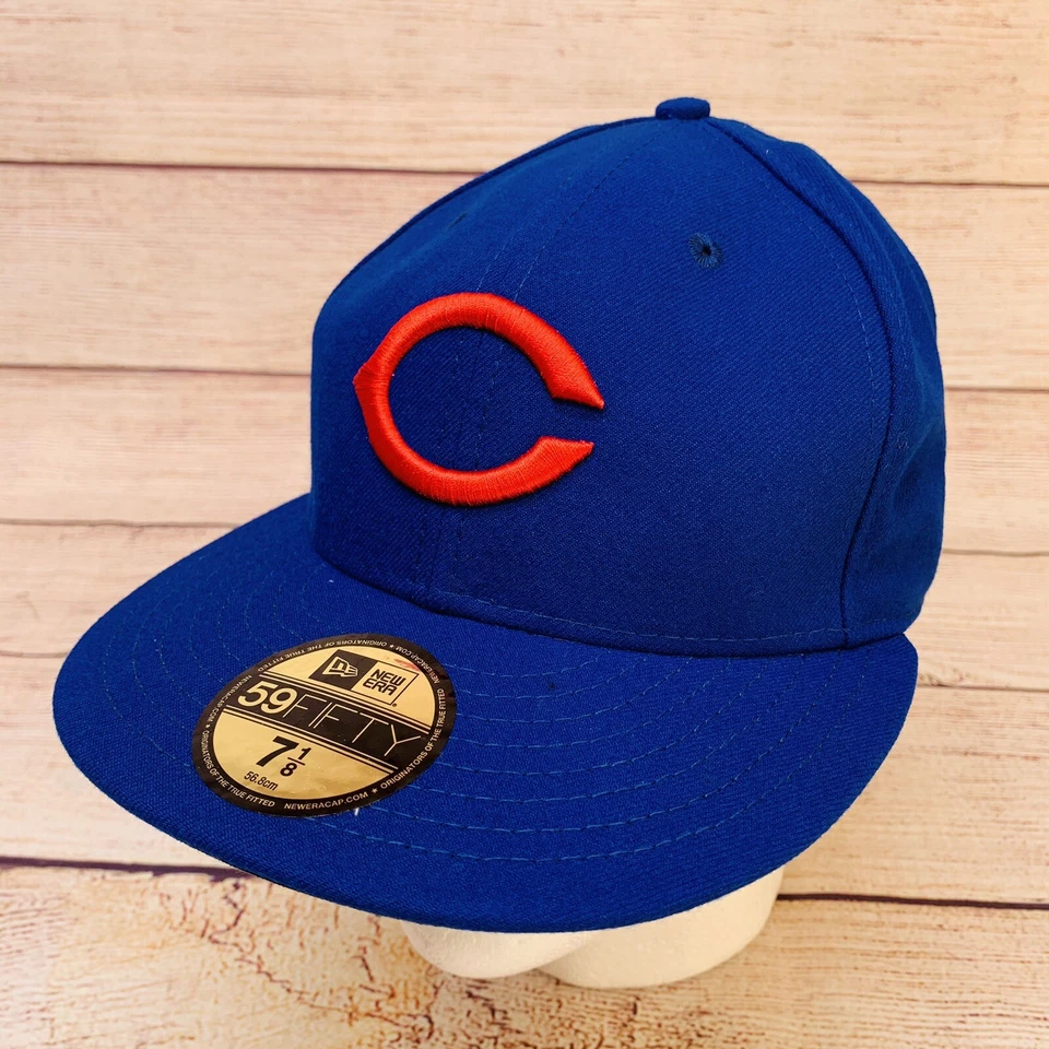 Chicago Cubs 1953 Turn Back The Clock New Era 59FIFTY On-Field Hat Cap Size 7 - Image 3 of 4