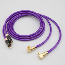 HI-End RCA Audio Interconnect Cable with 90 Degree Right Angled Plug