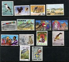 Zambia: Packet of 14 G-FU stamps (Ref 2542)