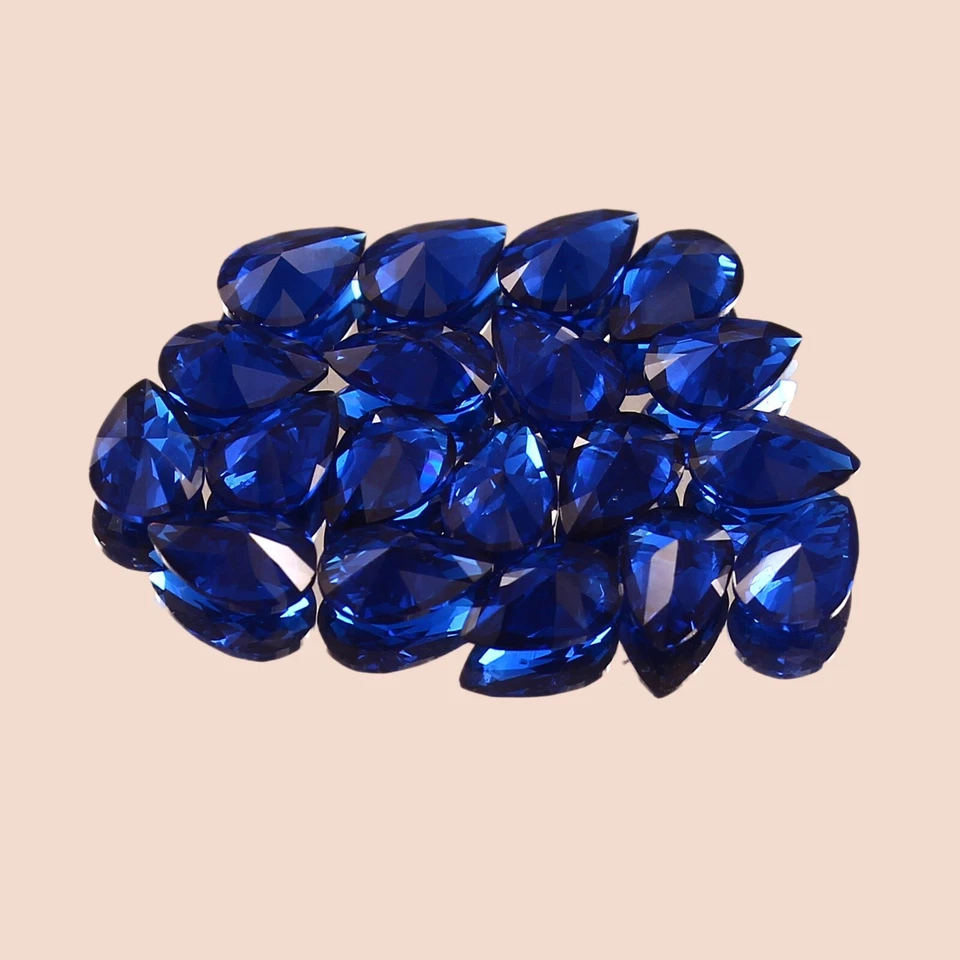 AAA Extreme Natural Ceylon Blue Spinel Loose Pear Gemstone Cut Lot 6x4 MM - Image 4 of 4