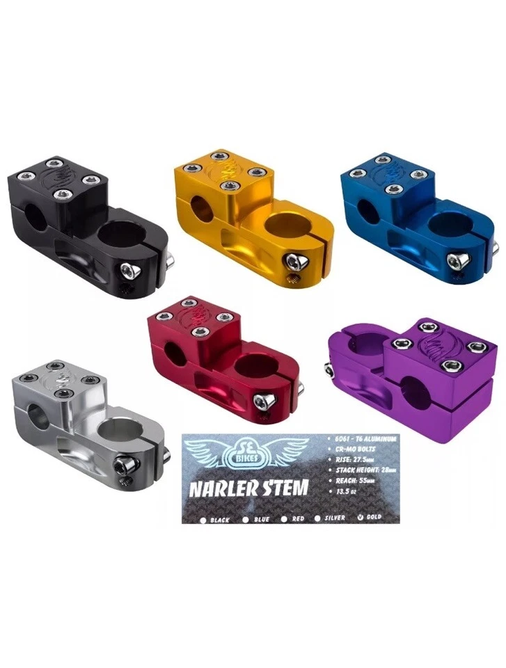 SE⚡️Racing “RED”NARLER⚡️VÁSTAGO 1 1/8 VÁSTAGO DE BICICLETA BMX SIN ROSCA 🔥⚡️🔥 Foto 2 de 2