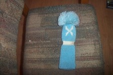 slightly used Vintage Deluxe Knit Pom Pom headcovers for hybrid with number X