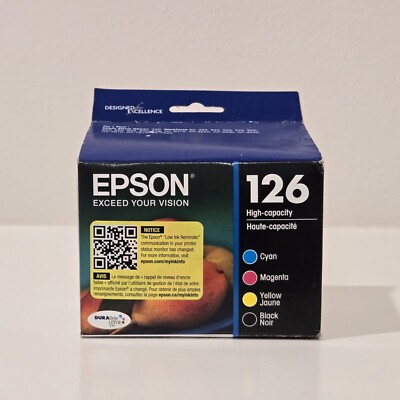 Epson 126 T126120-BCS Black/Cyan/Magenta/Yellow Ink Cartridges 4 Pieces 01/25
