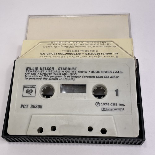 Willie Nelson, Stardust (Audio Cassette Tape, 1978) Canada Import, Cream Or Gray - Picture 8 of 9