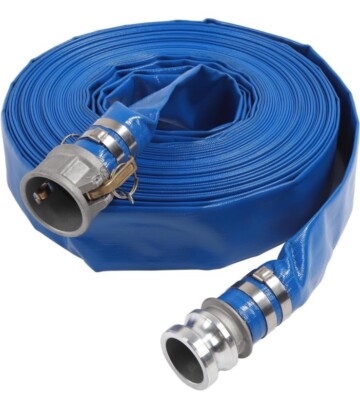 Pool Hose, 100ft 6 Bar Lay Flat Pump Discharge Backwash Hose PVC High Pressure