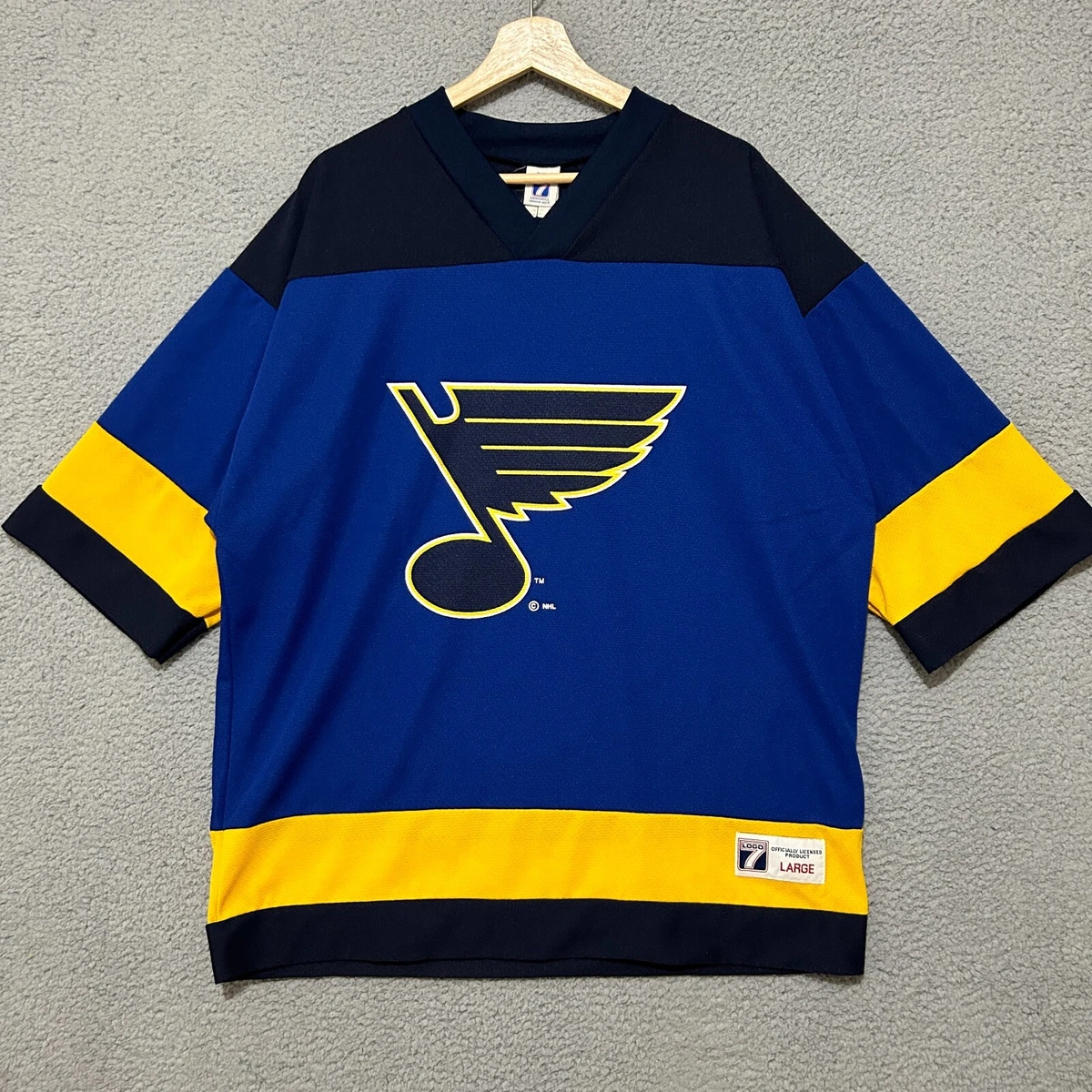 Vintage 90s St. Louis Blues Logo 7 Jersey Men's Large Blue NHL Made In  USA