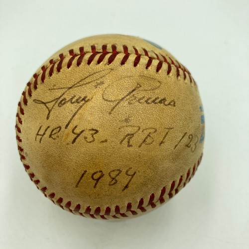 Jim Rice Dwight Evans Armas 1984 Red Sox Outfield Signed Game Used Baseball JSA - Picture 3 of 7