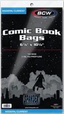 200 - BCW Current Modern 2-Mil Polypropylene Comic Bags 6 ⅞” X 10 ½” Acid Free