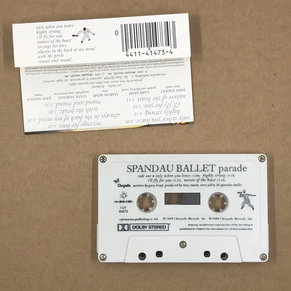 SPANDAU BALLET Cassette Tape 80s Synth Pop PARADE ONLY WHEN YOU LEAVE Foto 2 de 4