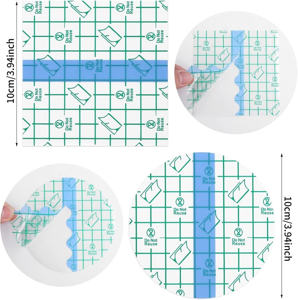 50 Pcs Transparent Stretch Saniderm Tattoo Aftercare Bandage Waterproof