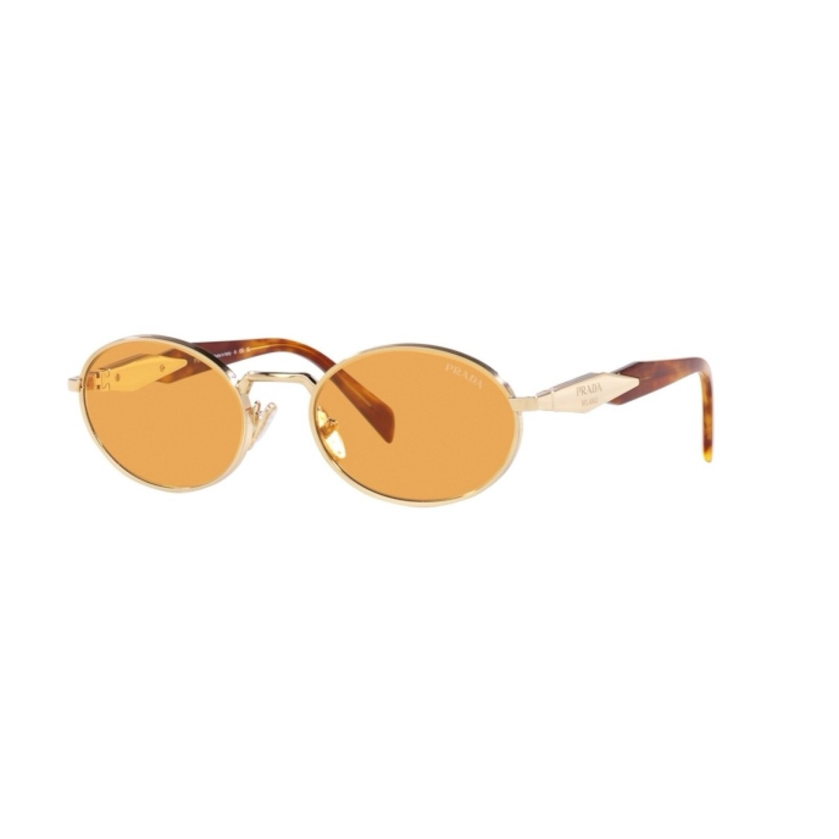 PRADA PR 65ZS ZVN02Z Pale Gold Orange Lenses Sunglasses