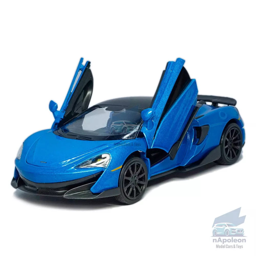 1:32 McLaren 600LT 2019 Model Car Diecast Toy Vehicle Collection Kids Gift Blue