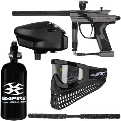 NEW KINGMAN SPYDER FENIX SUPER PAINTBALL GUN PACKAGE KIT- GREY