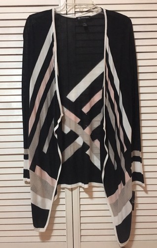 NUEVO CÁRDIGAN INC International Concepts Colorblocked Cascada Cárdigan Talla Mediana - Imagen 2 de 9