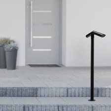 For 1-2 Steps 3Ft Stair Rail Railing Iron Handrail Kit Outdoor Garden Porch Post