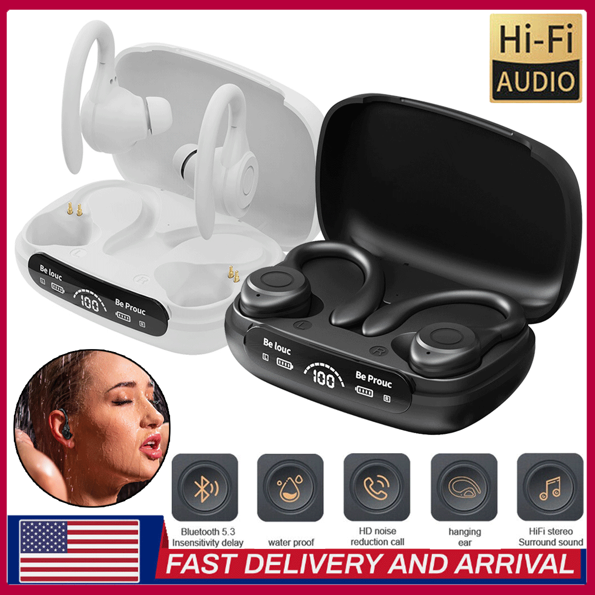 Bluetooth Headphones Wireless Earphones TWS Earbuds Ear Pods For iPhone /Android-image