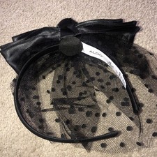 Aldo Headband Veil Black Goth Gothic Wedding Halloween Hair Accessory