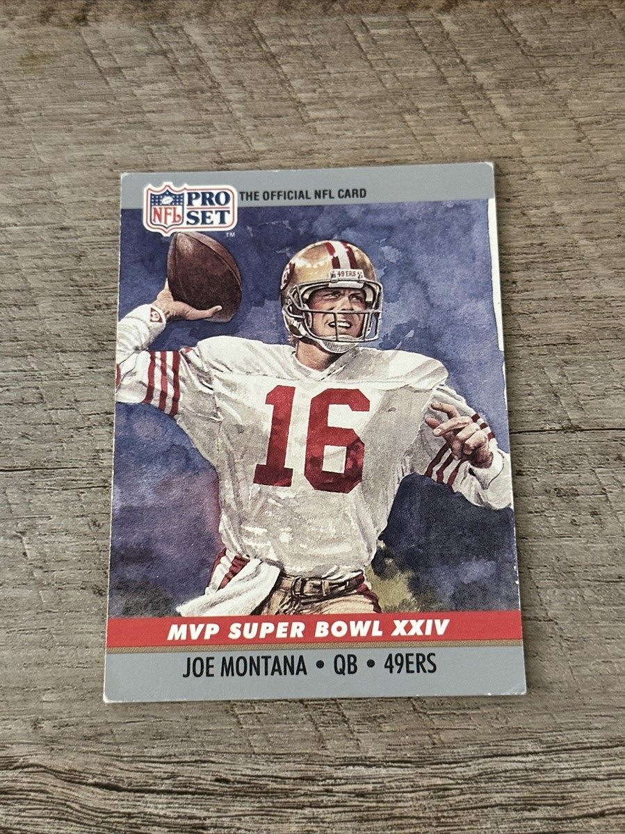 rare joe montana cards What is the value of the Pro Set 1990 error card? This eye JOE MONTANA SIGNED AUTO 2008