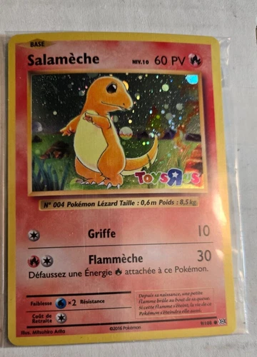 Salameche Charmander 9/108 FRENCH Toys"R"Us CARD 20th Anni GEN MINT Spec / Swirl