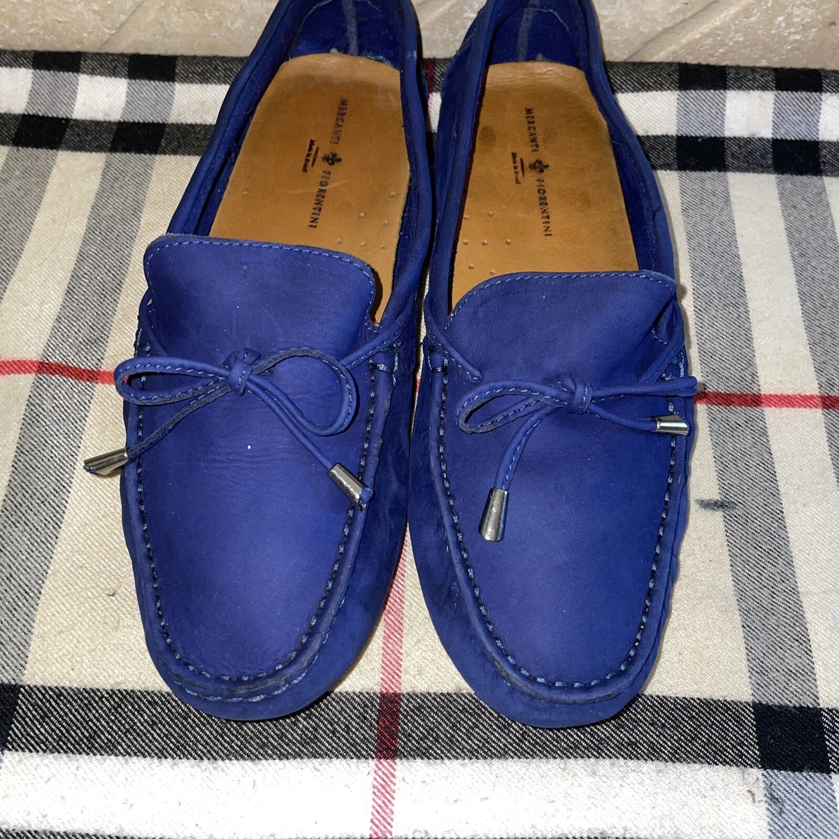 Mercanti Florentini blue suede size 10 Mercanti Fiorentini Loader Royal Blue Driving Shoes Suede  main image 4
