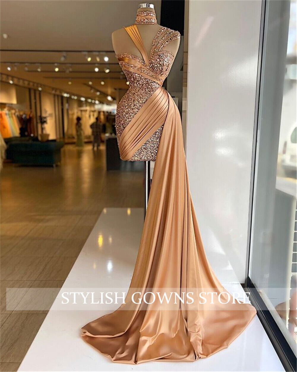 gold formal dress