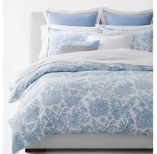 Lauren Ralph Lauren Joanna Floral 3 PC SET Duvet  2 Shams Blue White KING