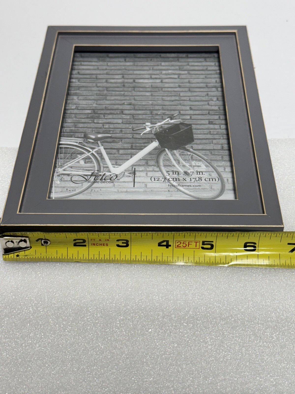 Gray Wood Picture Frame Fetco 5 x 7 See Defect ***On Back In Pictures