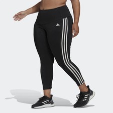 ADIDAS WOMEN'S DESIGNED TO MOVE 3-STRIPES LEGGINGS COLOR BLACK SIZE 3X NEW