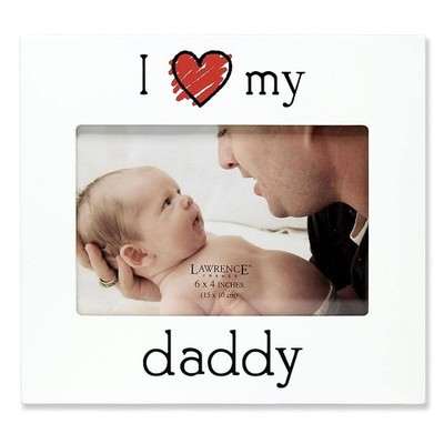 Lawrence Frames 'I Love My Daddy' Picture Frame, 6 by 6 4-Inch, White