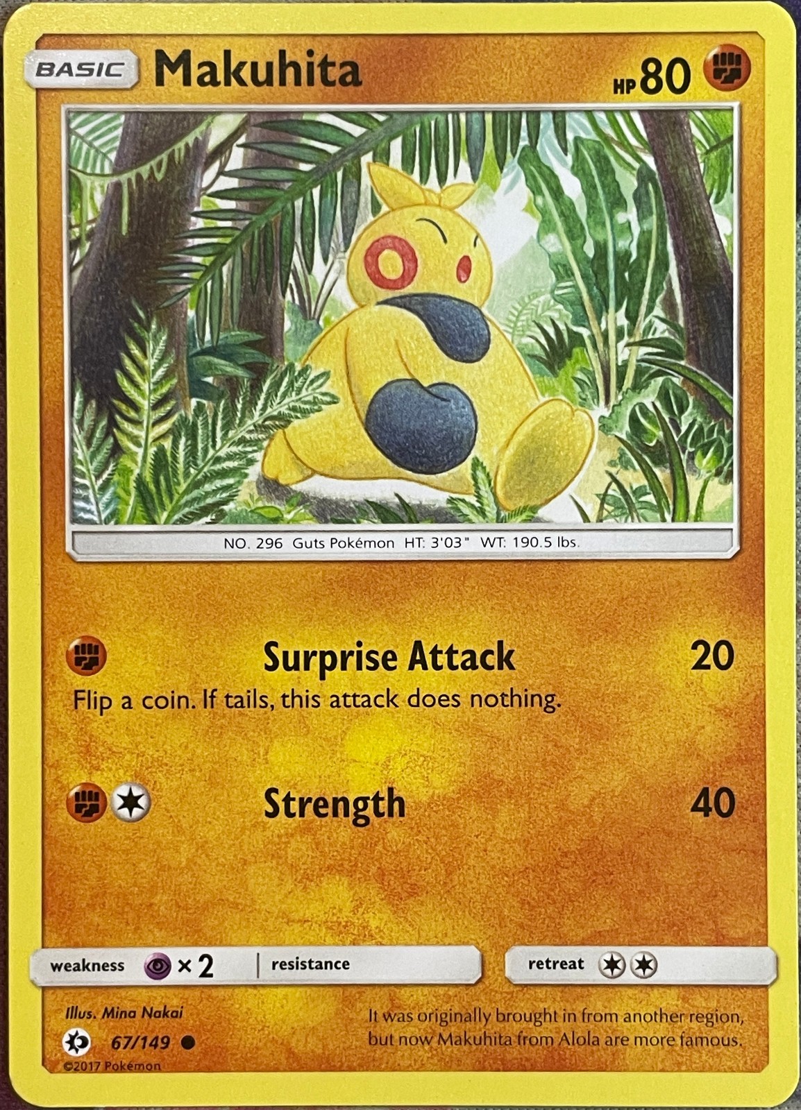 Makuhita - 67/149 - Sun & Moon Base Pokemon 2017