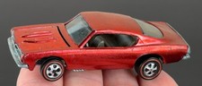 Vintage Hot Wheels Redline 1968 Tough Red Custom Barracuda Us - Dark Int. Nice