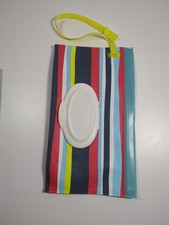 Huggies Wipes Travel Pouch Clutch n Clean Striped Baby Reusable Refillable