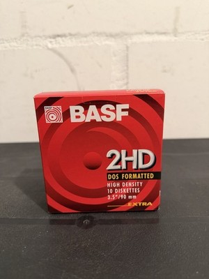 BASF / 2HD DOS Formatted / 3,5'' Disketten / 90 mm /10er Pack /OVP Extra Edition