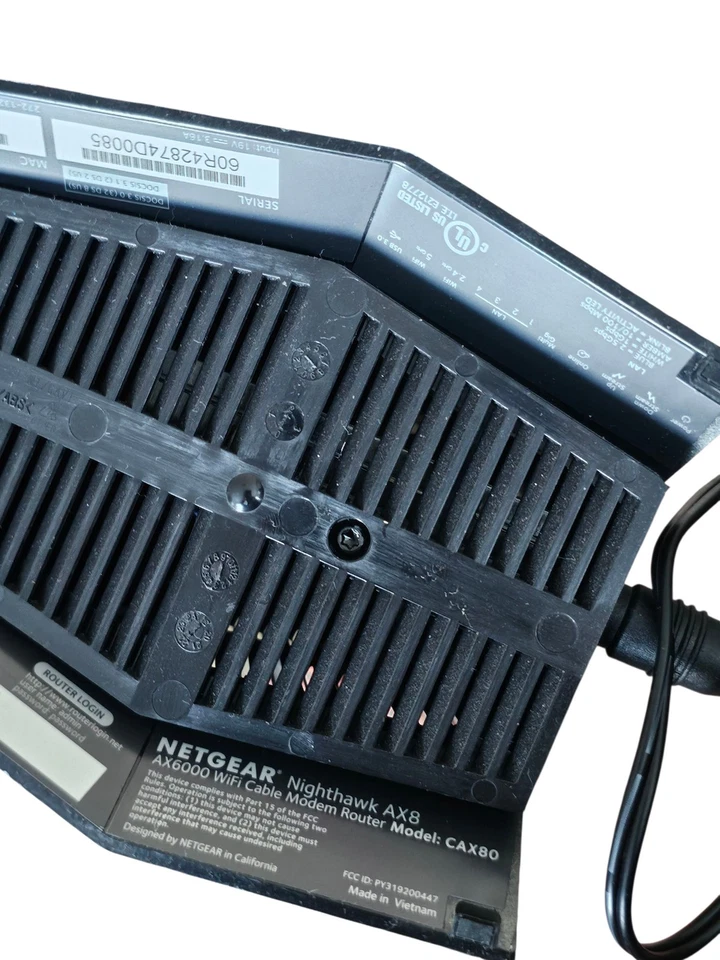 Netgear Nighthawk AX8 - AX6000 cax80 Cable Modem, Built-in WiFi 6 Router - Image 3 of 4