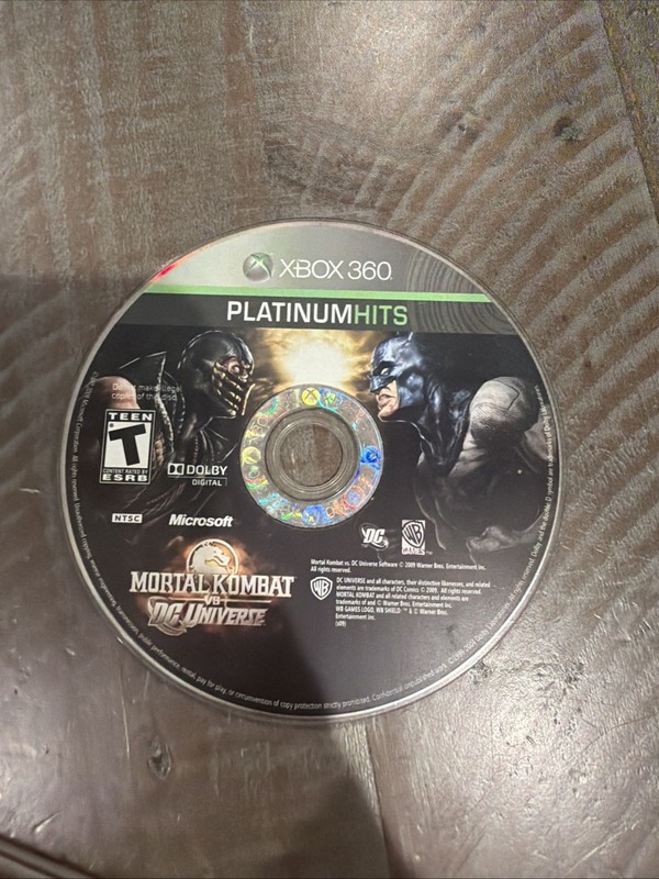 Mortal Kombat vs. DC Universe-Platinum Hits Xbox 360 (2009) Disc Only