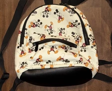 Disney Bioworld MINI Backpack MICKEY MOUSE Cream/Off White 11" x 9"
