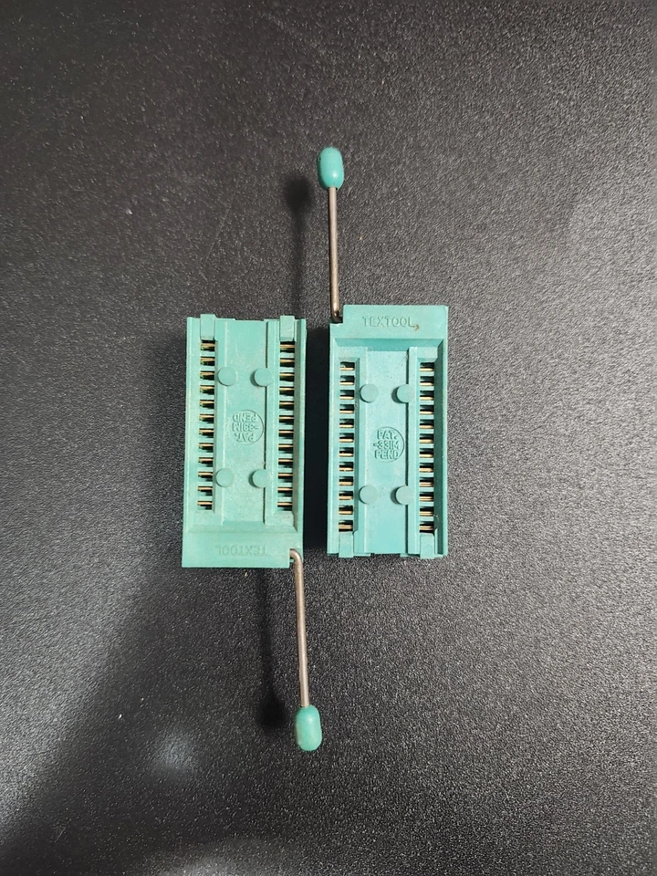 Textool 24-Pin ZIF Sockel 2er Pack - Vintage IC Test / Programmer Sockets - Bild 2 von 4