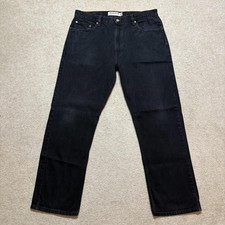 Vtg Levis 505 Jeans Mens 38x31 Black Regular Fit Straight Leg Denim Pants Casual