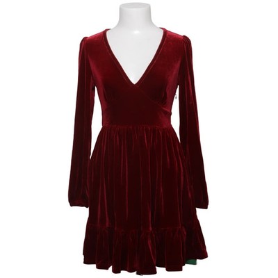 Halara, Kleid, Größe: XS, Rot, Elasthan/Polyester, Einfarbig, Samt, Damen #0Im