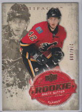 Brett Sutter 2008-09 Upper Deck Artifacts Rookie #/999