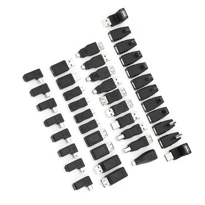 Pack Of 40 Multiple USB2.0 Adapters Angled Mini Micro Type B Male Female Con AP9