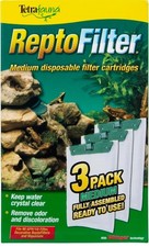 TetraFauna ReptoFilter Filter Cardridges 3 Pack MEDIUM Whisper Disposable NEW