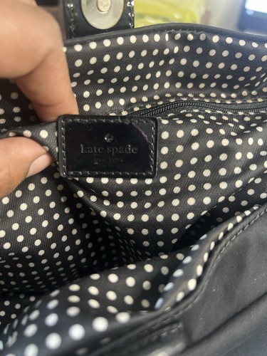 Kate Spade New York Black Nylon Carmen Shoulder Crossbody Foldover Satchel Bag - Picture 6 of 11