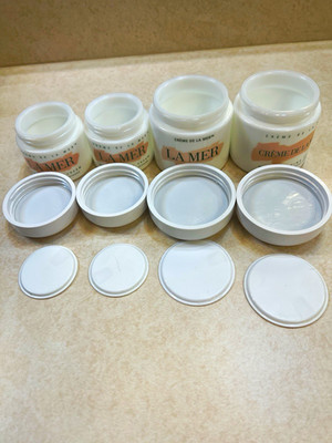 Empty LA MER Crème de la Mer Face Moisturizing Cream Set  3.4 oz x2 and 2oz x2