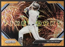2024 Panini Baseball Prizm Dillon Head Fireworks Orange Pulsar Prizm /399 #22