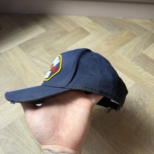 Dsquared2 Canadian Brothers Navy Distressed Baseball Cap Adjustable One Size - Picture 2 of 9