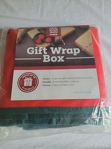 Gift Wrap Box Holds Up To 41inch Rolls Sturdy Durable And Festive