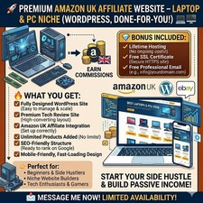Start Now! Amazon UK Laptop & PC Affiliate Site - Earn Passive Income