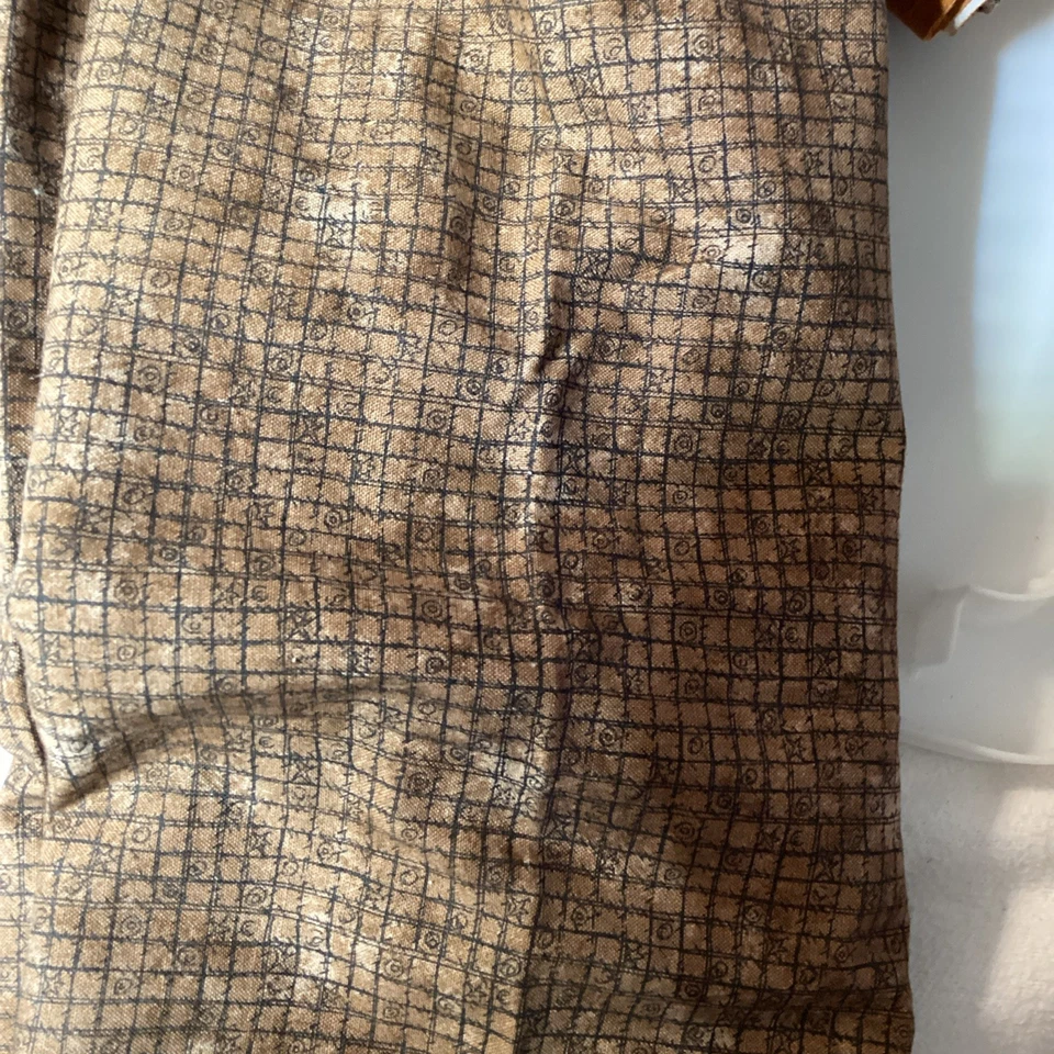 Vintage 2 Yards 24 Inches Fabio Brown Tiny Squares By 42 Wide, Cotton - Image 2 of 4