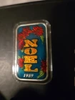 Amazing! Enameled 1 Oz .999 Silver Art Bar! The Cleanest, NOEL BAR YOULL FIND!
